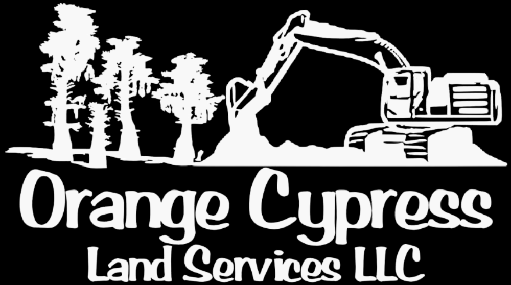 Orange cypress land services white logo